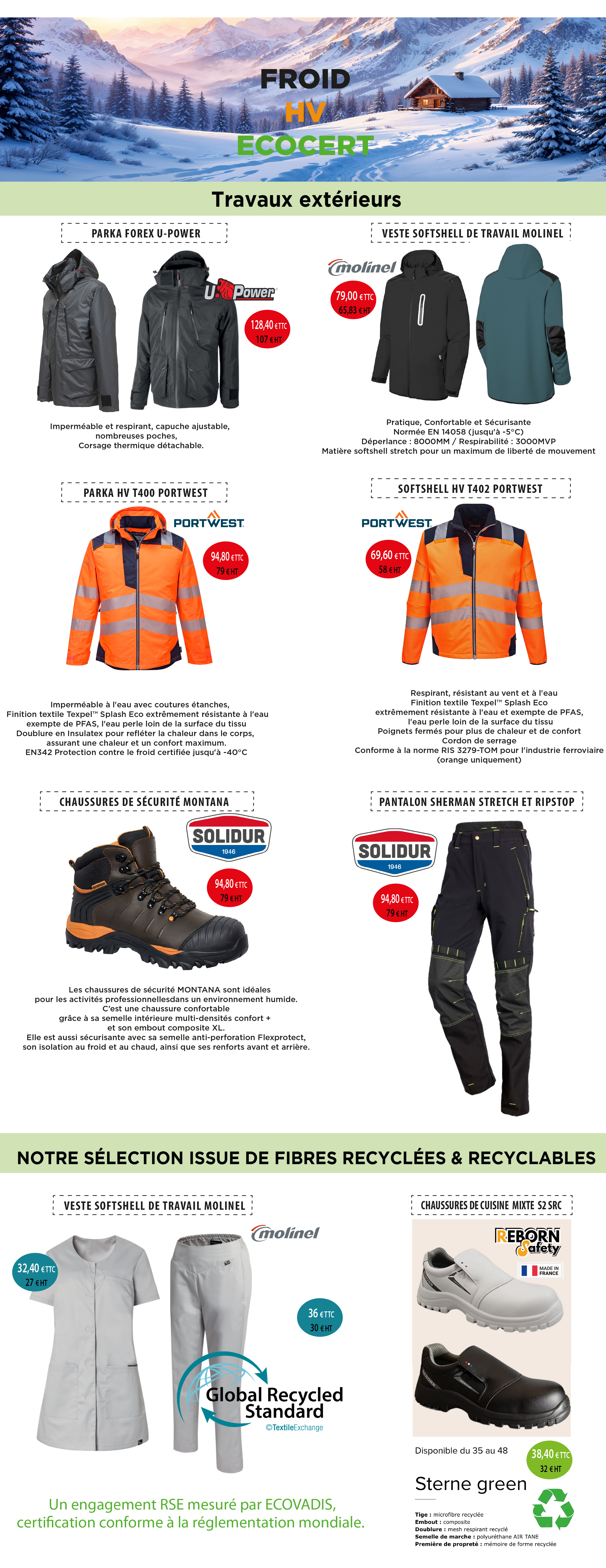 vetements de travail pour le froid valence